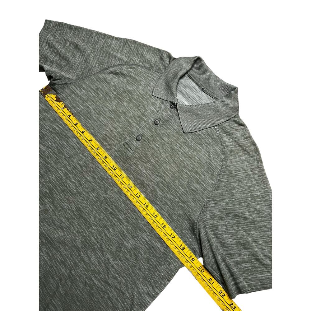 Lululemon Metal Vent Polo 2 Shirt Mens Medium BlueGreen Performance Short Sleeve - Picture 3 of 14